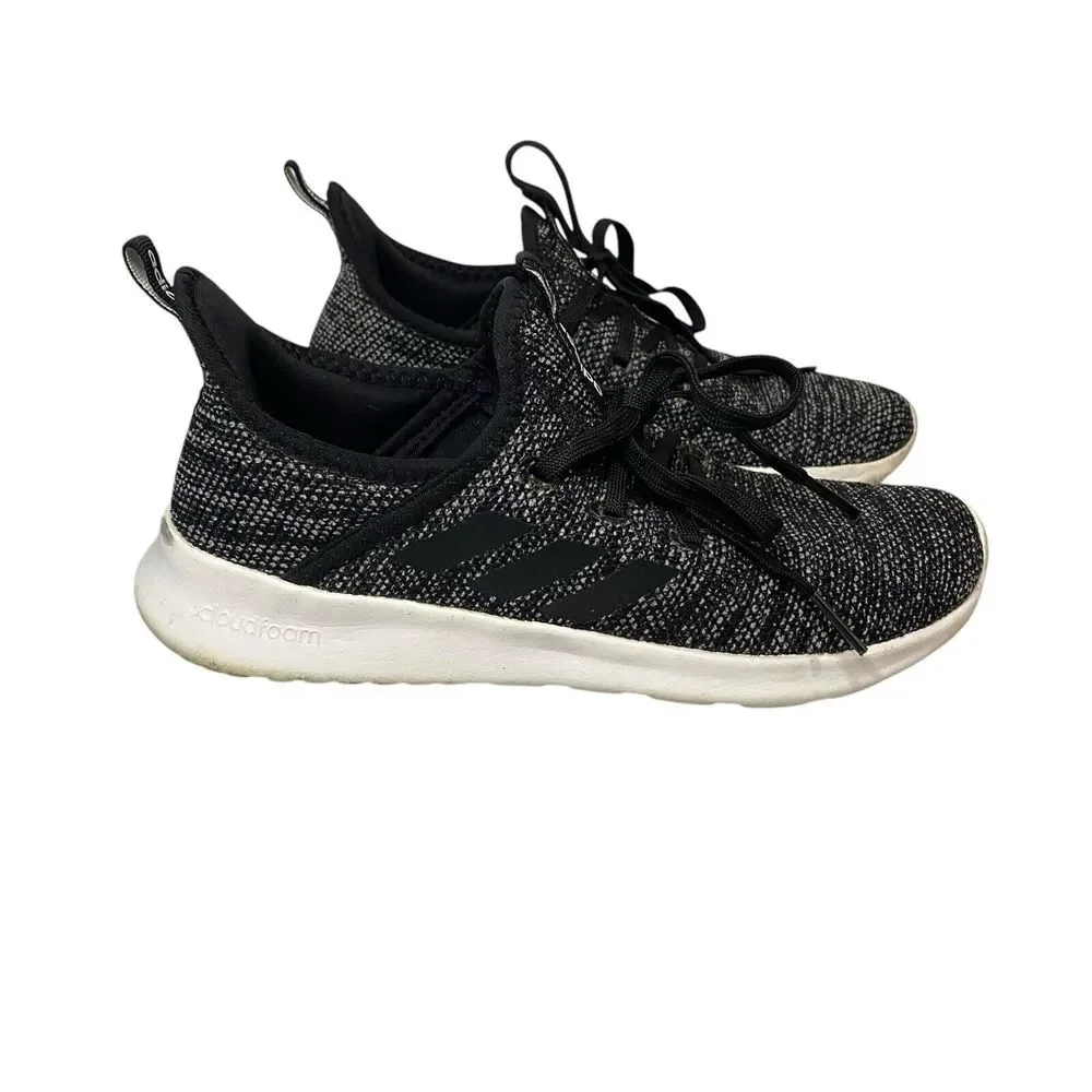 Adidas Cloudfoam‎ Pure Running Shoes Black DB0694 Low Top Lace Up Women's 6.5