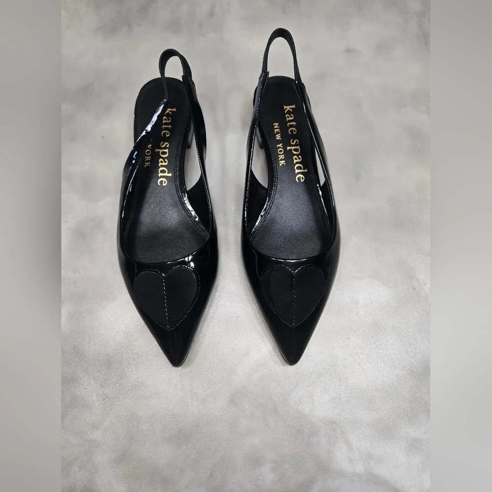 Kate Spade NY Lover Slingback Flat Black Patent Leather 1
