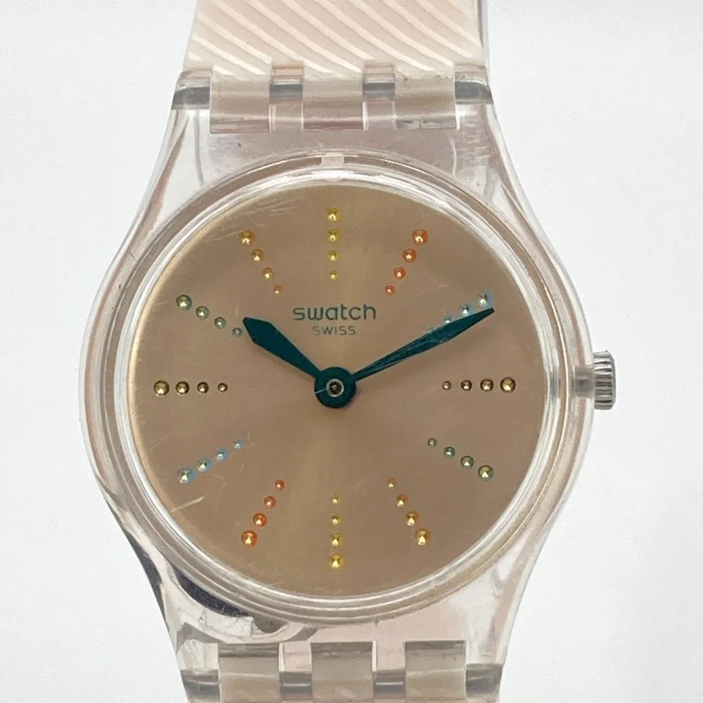Swatch Quadretten Women's Watch 25mm Pastel Pink LK372 Swiss WR New Battery 8