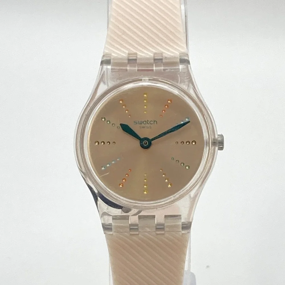 Swatch Quadretten Women's Watch 25mm Pastel Pink LK372 Swiss WR New Battery 8