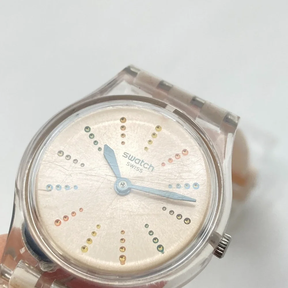 Swatch Quadretten Women's Watch 25mm Pastel Pink LK372 Swiss WR New Battery 8