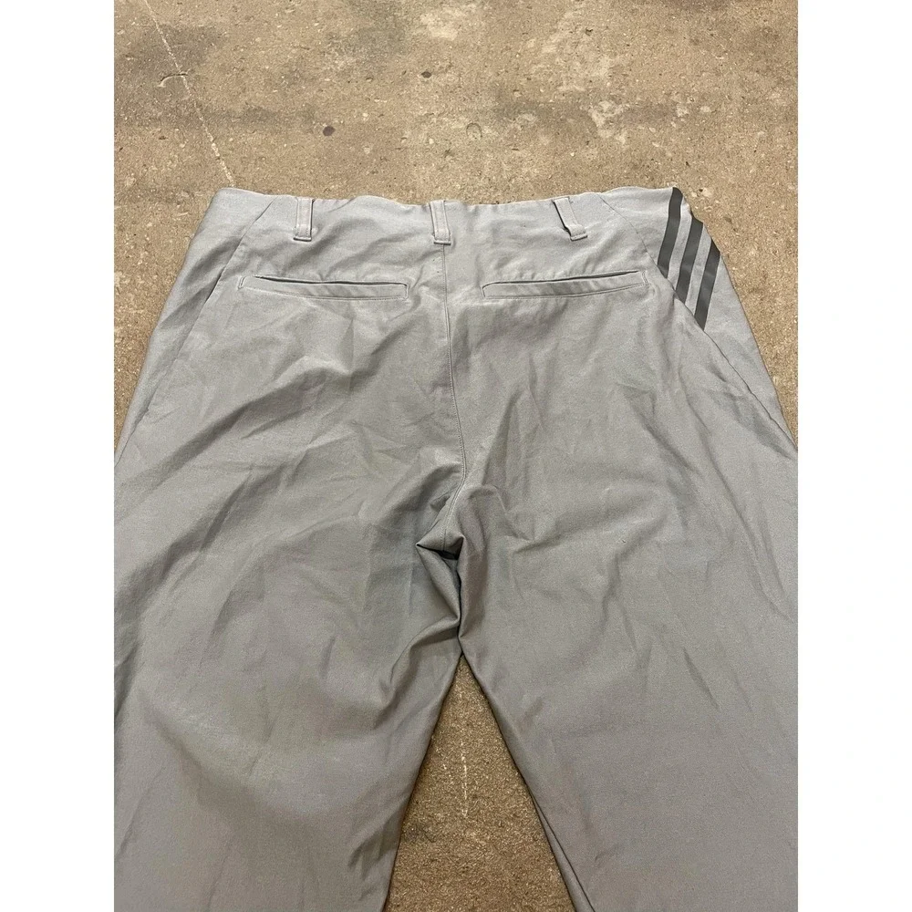 Adidas Pants‎ Mens 30x30 Gray Golf Chino Stretch 3-Stripes Logo Performance Tech