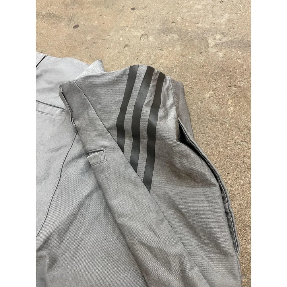 Adidas Pants‎ Mens 30x30 Gray Golf Chino Stretch 3-Stripes Logo Performance Tech