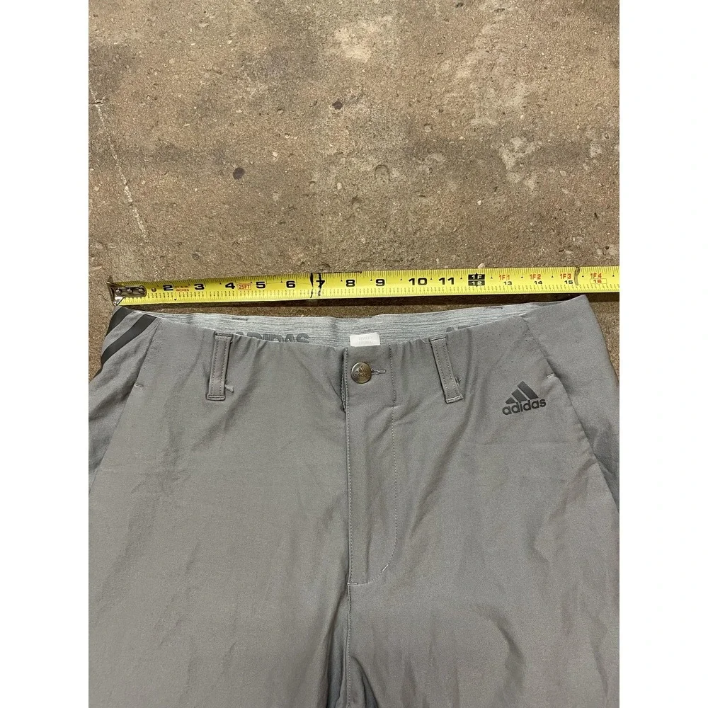 Adidas Pants‎ Mens 30x30 Gray Golf Chino Stretch 3-Stripes Logo Performance Tech