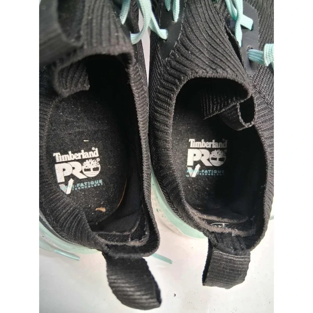 Timberland‎ Pro Womens Sz 8.5 M Composite Safety Toe Work Shoes Black Teal