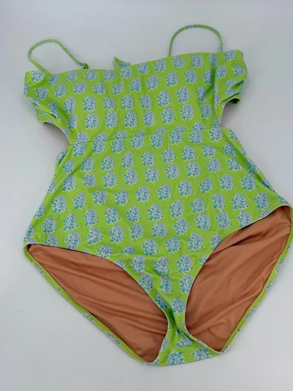 SZ Blockprints x J. Crew cutout one piece swimsuit swim paisley 22 Plus