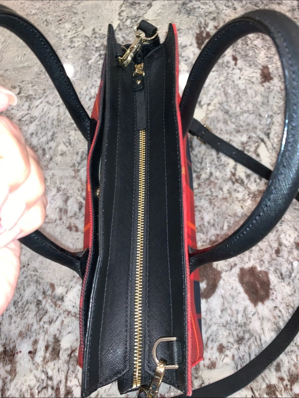 ❤️ KATE SPADE PLAID 2 WAY BAG HANDBAG CROSSBODY NEW WITHOUT TAGS!