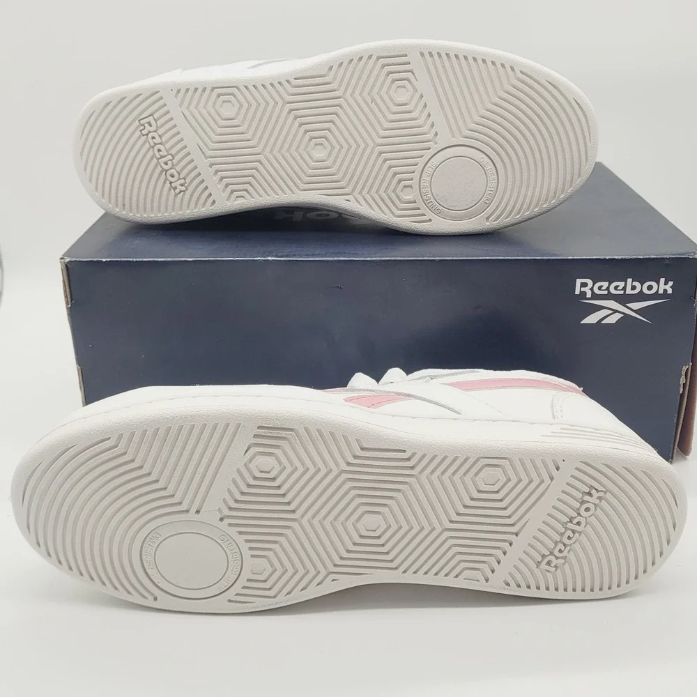 Reebok RB116 Women's Work Sneakers 11.5M White Pink Memory Foam Footbed‎