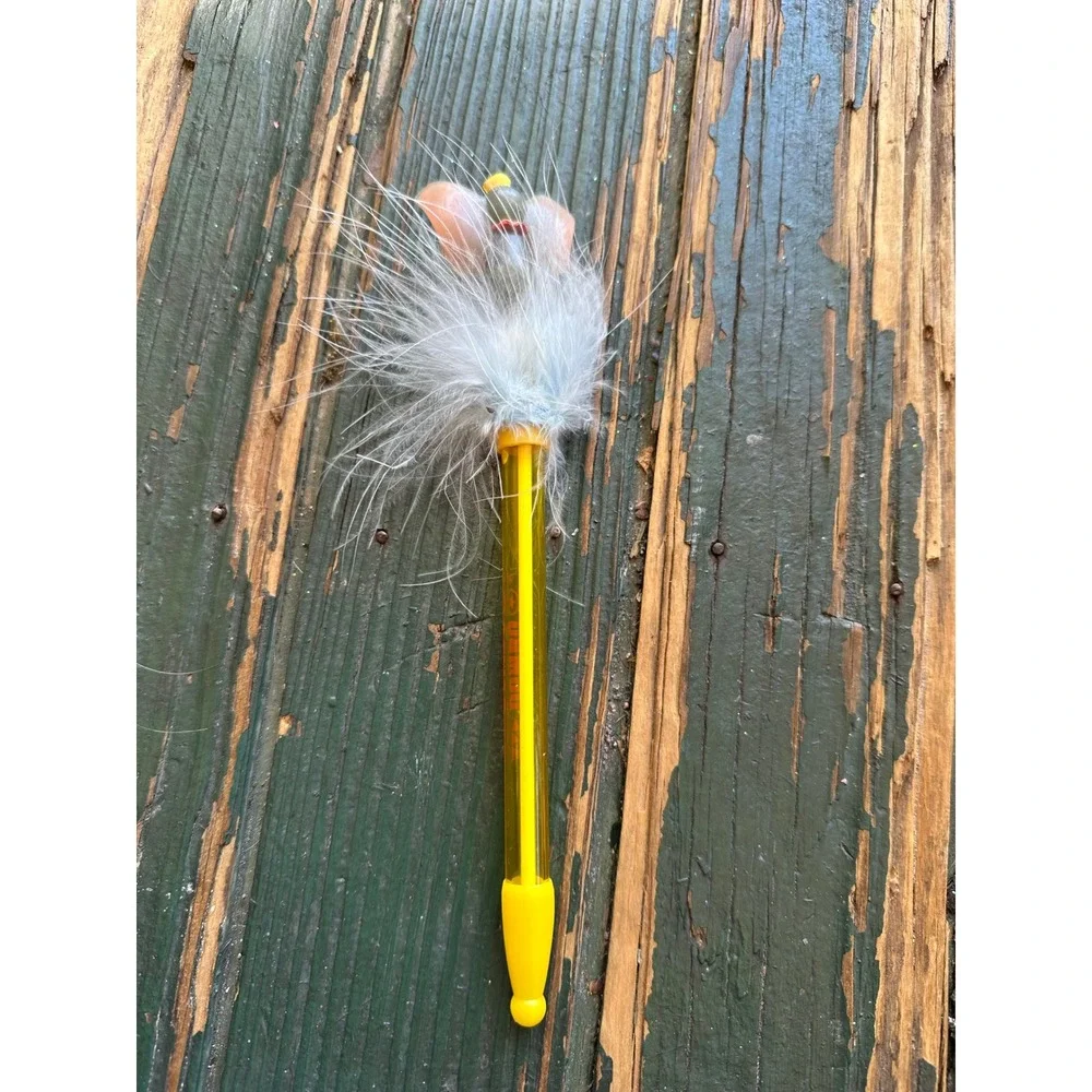 Vintage Disney Dumbo Feather Pen Yellow Marabou Collectible‎ Souvenir