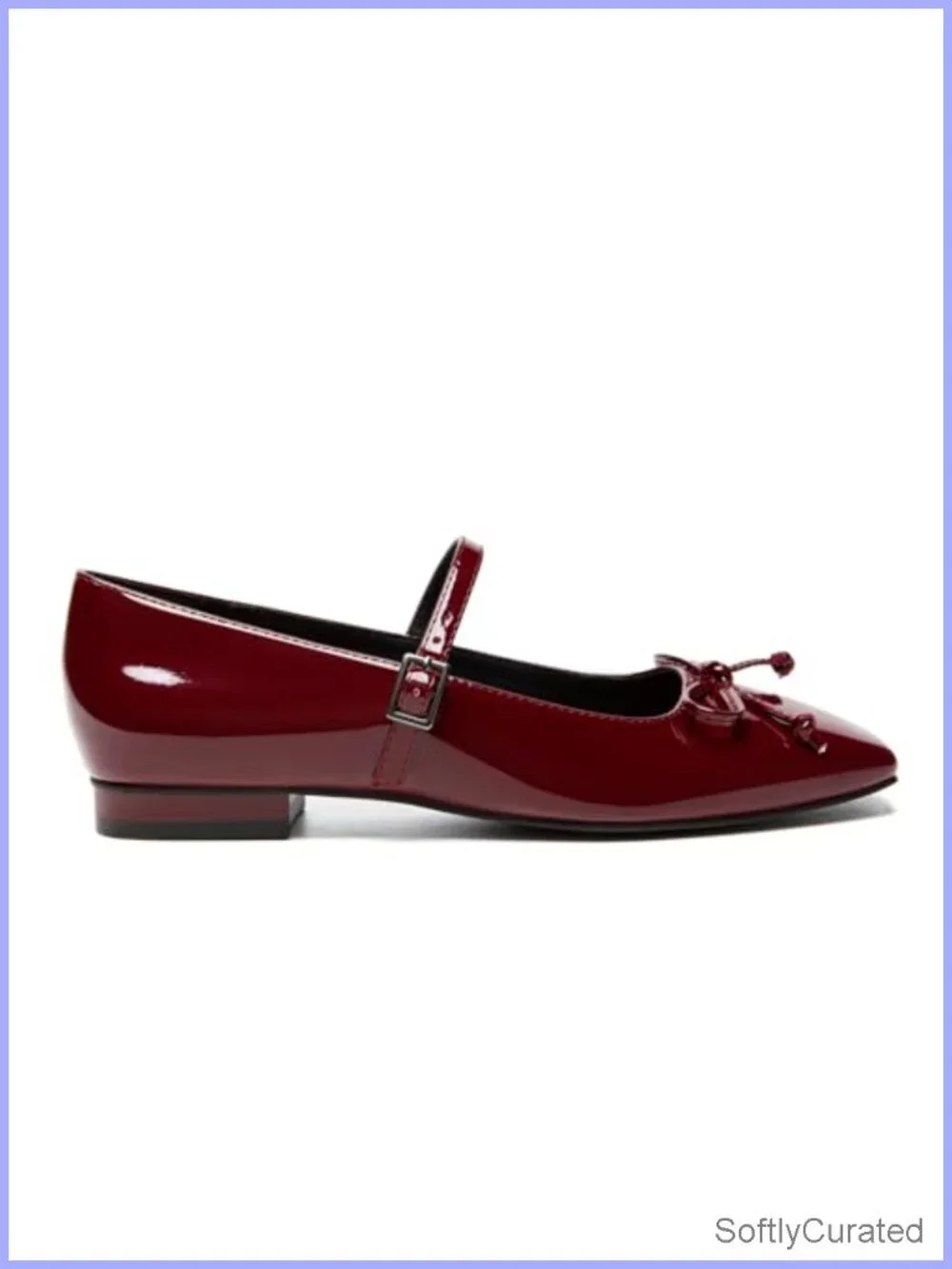 Women's Mary Jane Flats Square Toe Bowknot Ballet Flat Dress Shoes