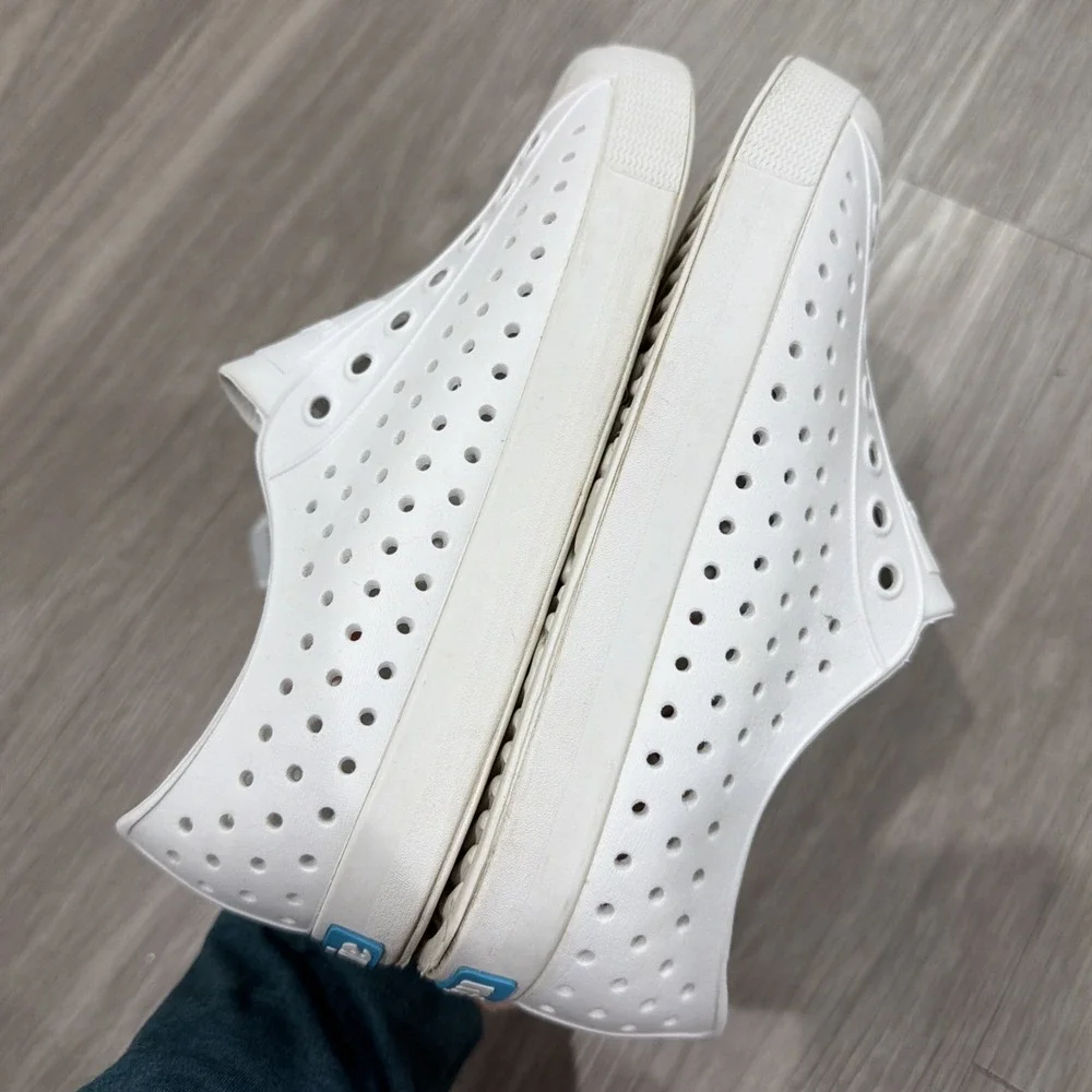 Native White Jefferson Slip On Perforated EVA Shoes Woman's 7 Men's 5