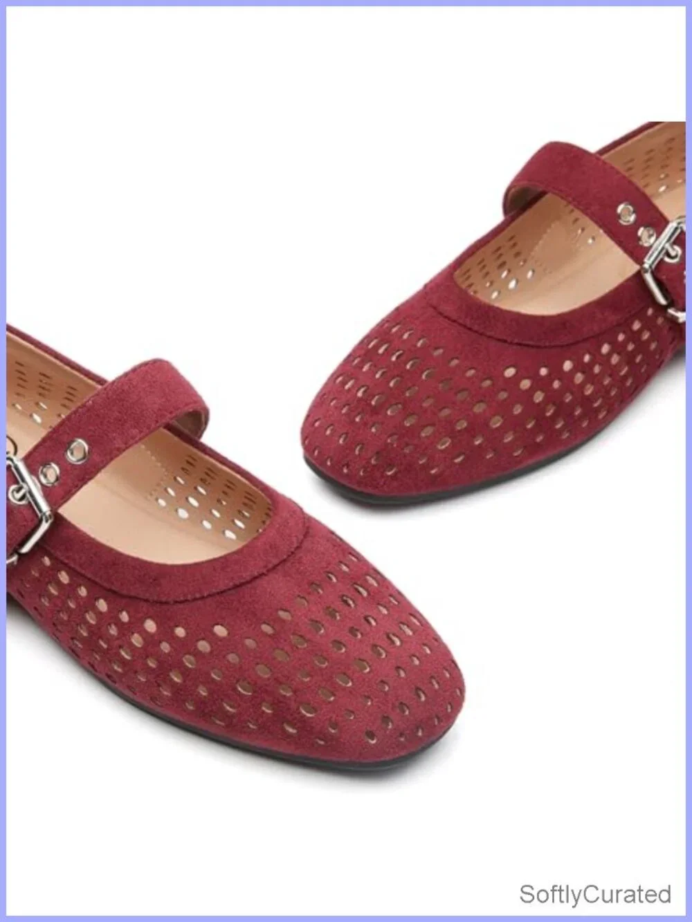 Mary Jane Flats Women Round Toe Buckle Strap Memory Foam