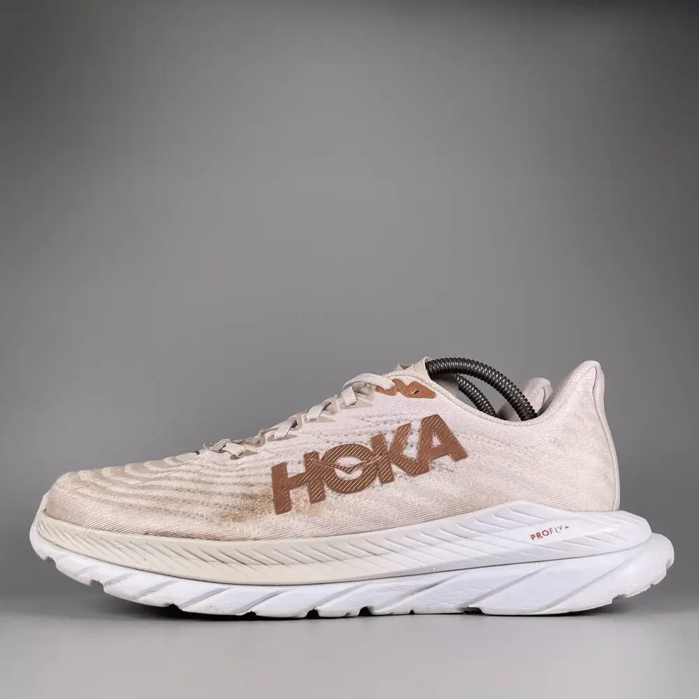 Hoka One One Mach 5 Women's Size 10.5 White Copper Athletic Running Shoe Sneaker