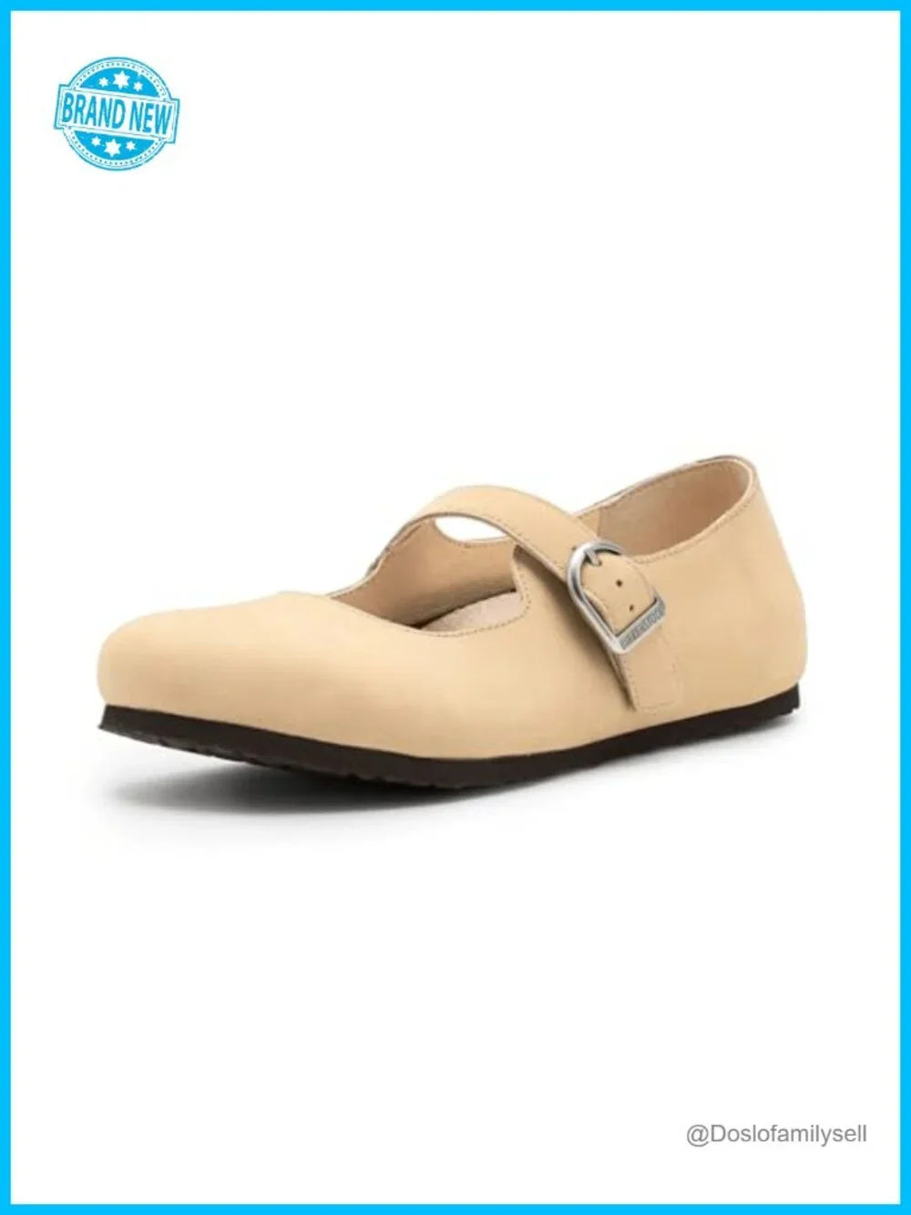 Birkenstock Santa Clarita Mary Jane Flats Leather Buckle Ankle Strap