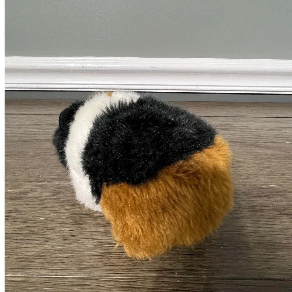 Guinea Pig Plush Stuffed Animal Toy Pet Rodent Tricolor Black White Brown 7 inch