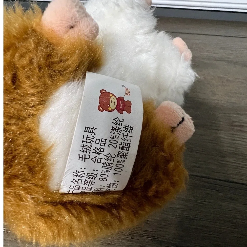 Guinea Pig Plush Stuffed Animal Toy Pet Rodent Tricolor Black White Brown 7 inch
