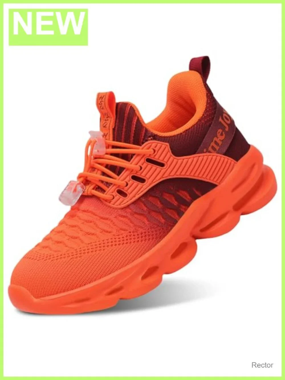 Kids Lightweight Breathable Sneakers Slip On Bungee Lace Athletic Shoes