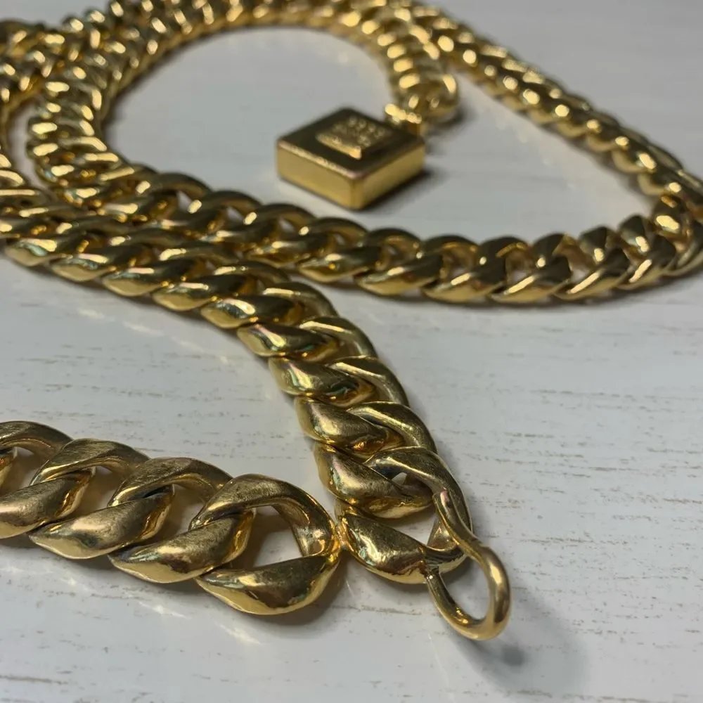 1970s Chanel Gold Toned Perfume Chain Belt Necklace Vintage Pristine condition