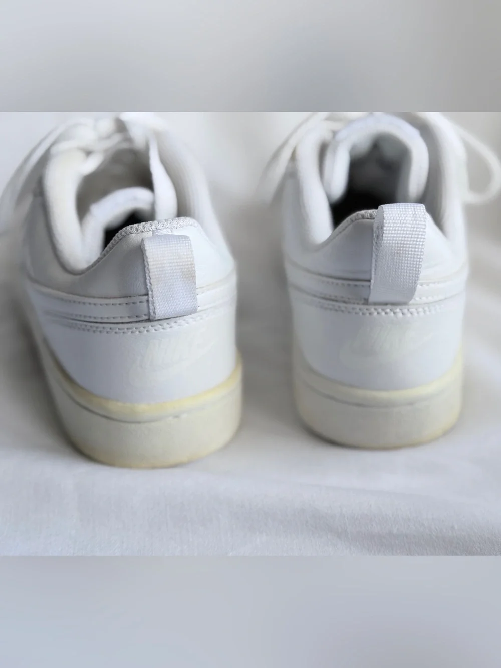 Nike Kids White Low-Top Sneakers with Ivory Sole