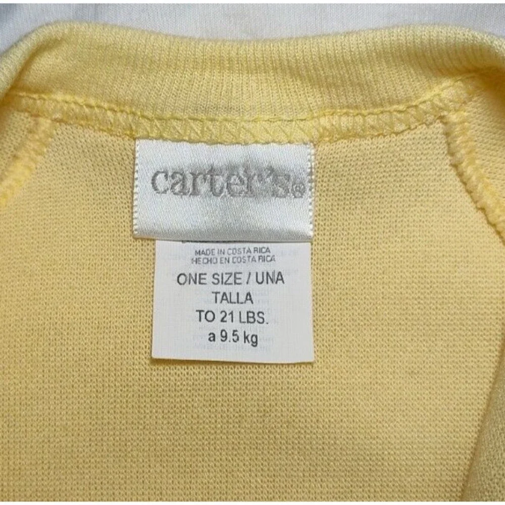 Vtg Carter's My First Smile Fleece Sleeper Bag Yellow Bear Puppy Unisex One Size