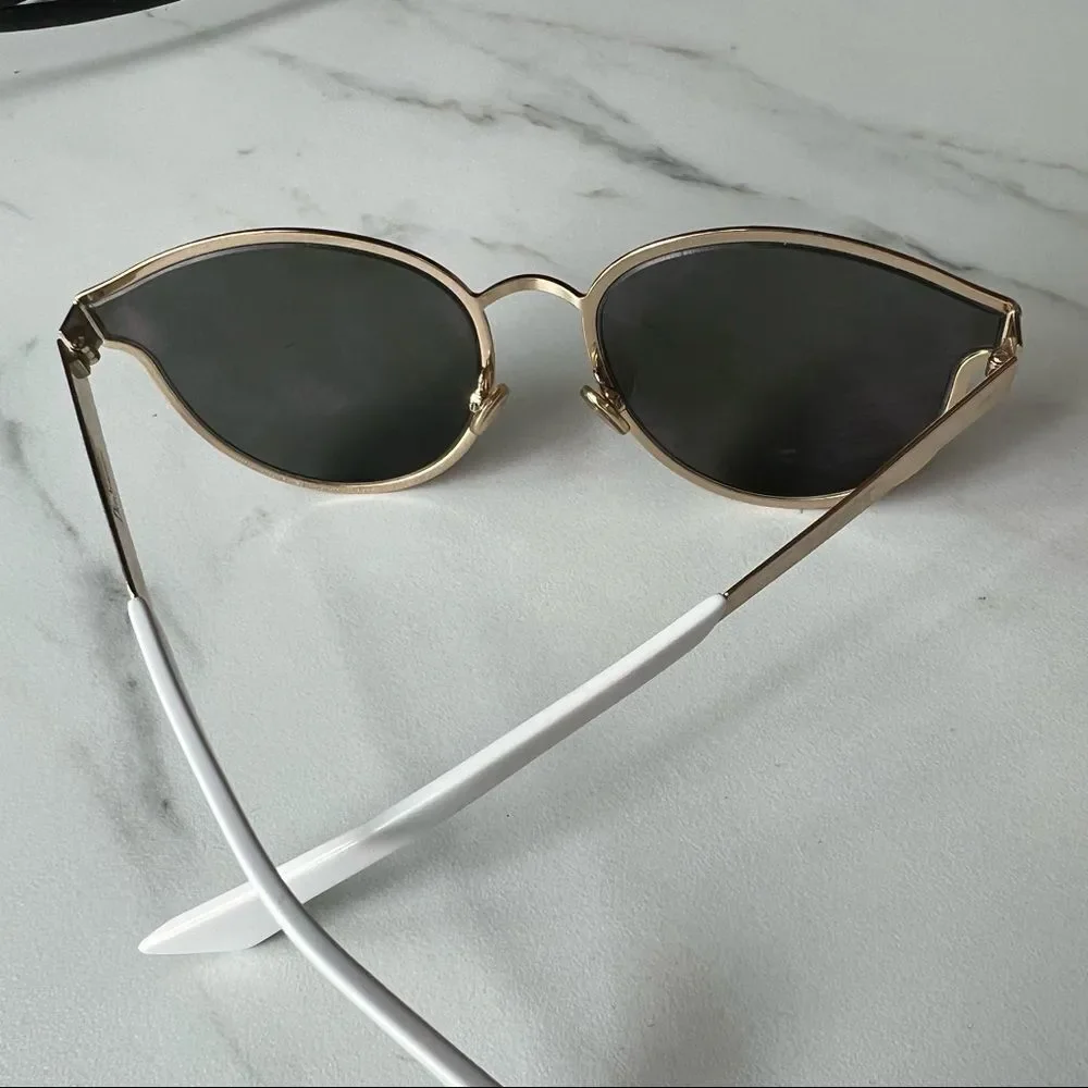 CHRISTIAN DIOR SYMMETRIC GBZQV WHITE MARBLE AUTHENTIC FRAMES SUNGLASSES 59-19