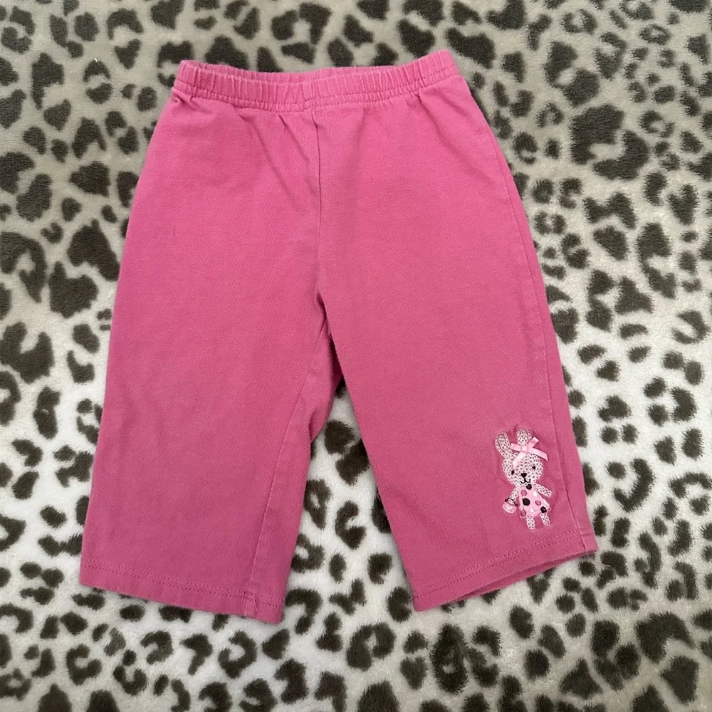 Carter’s Embroidered Bunny Leggings in Pink Size 6 months