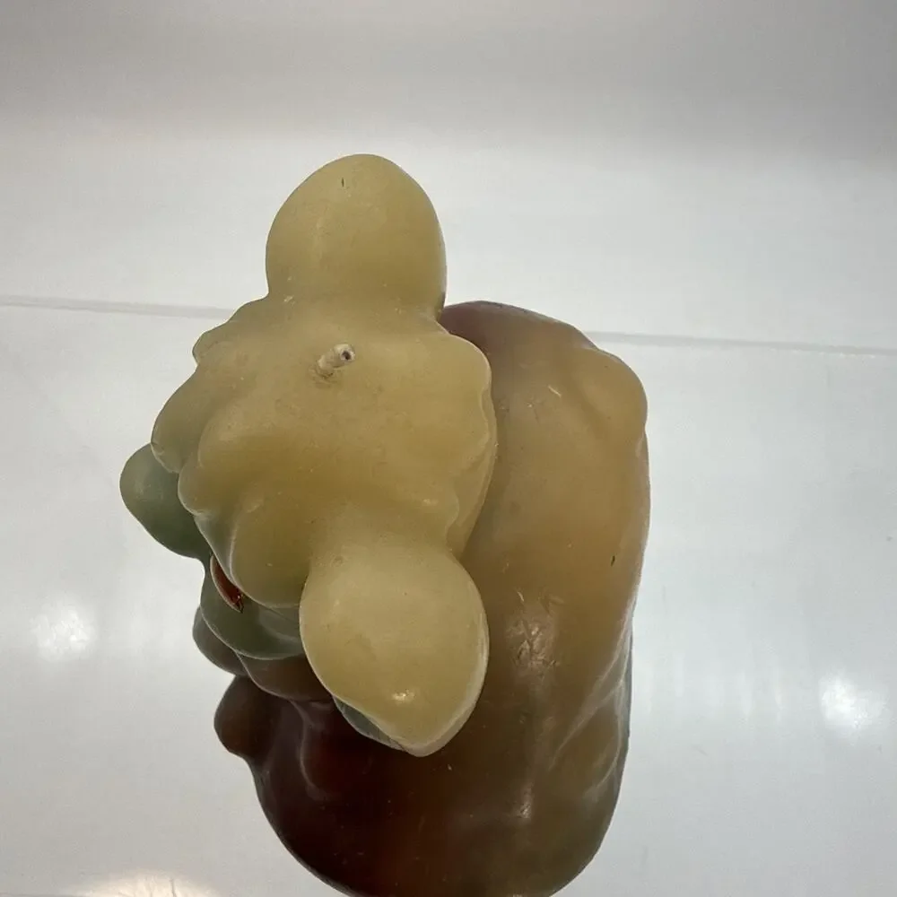 Rare Vtg Mushroom Gnome/Mouse Candle Elf German Whimsy Wax Art Carved