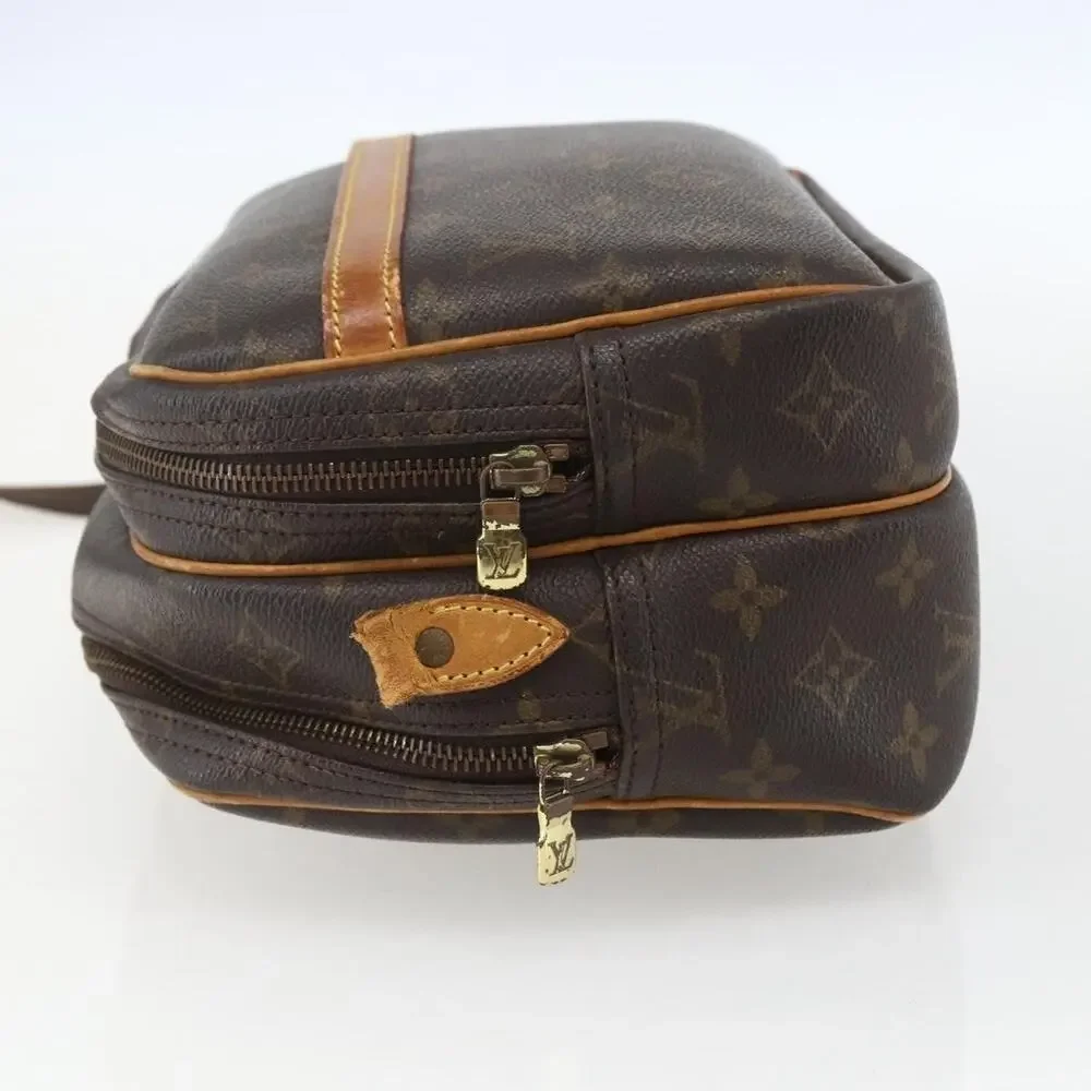 Louis Vuitton Monogram Reporter PM Shoulder Bag Brown