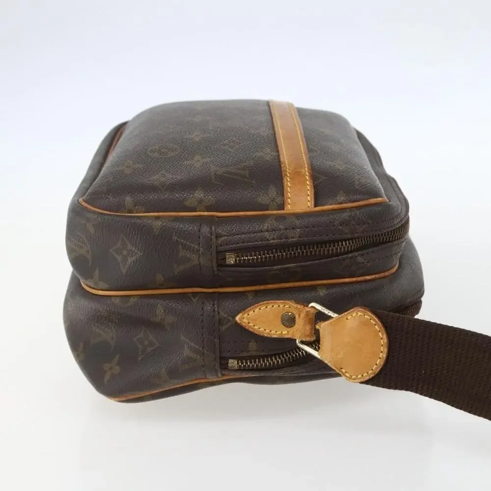 Louis Vuitton Monogram Reporter PM Shoulder Bag Brown