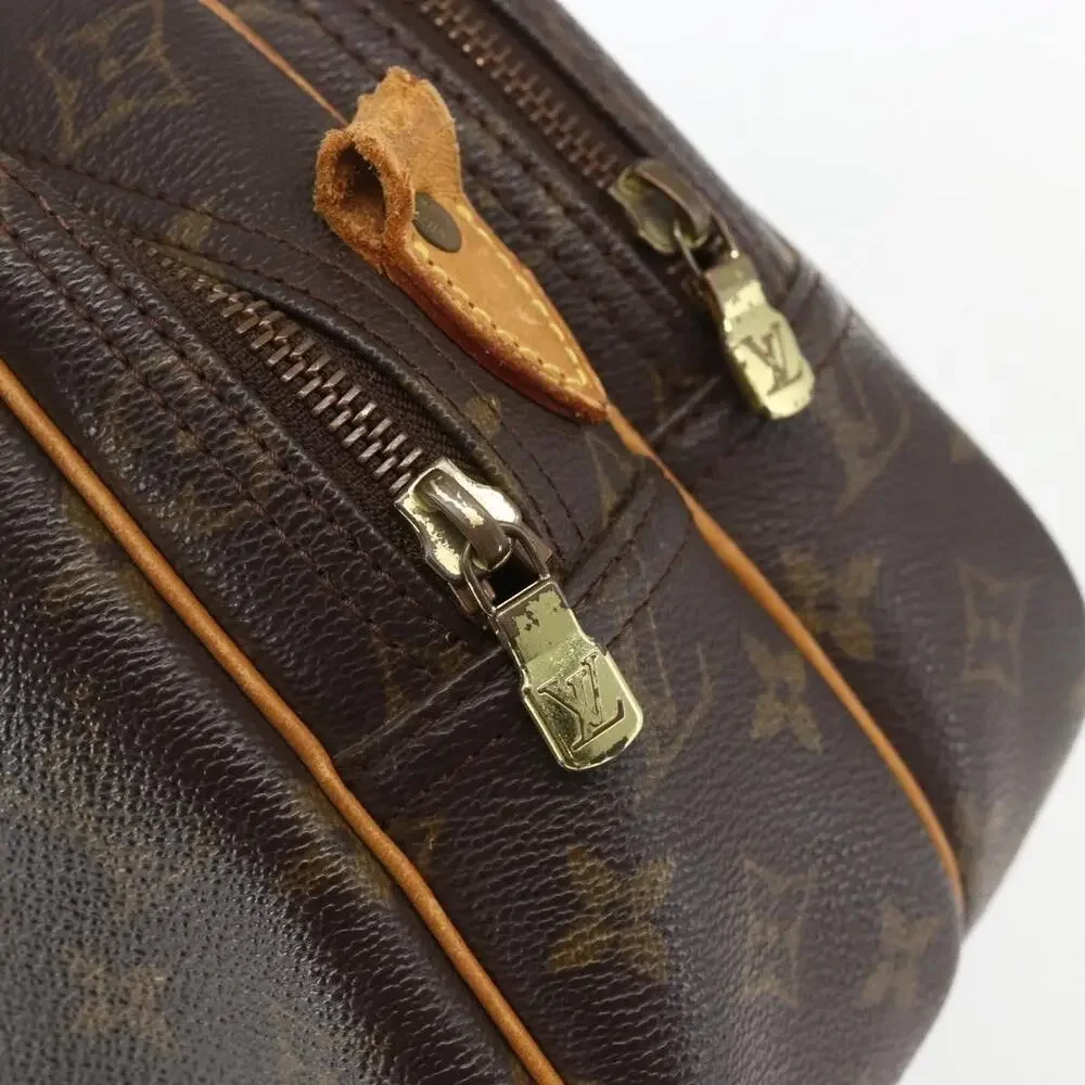 Louis Vuitton Monogram Reporter PM Shoulder Bag Brown