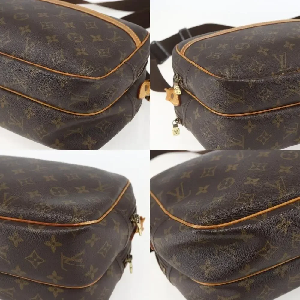 Louis Vuitton Monogram Reporter PM Shoulder Bag Brown