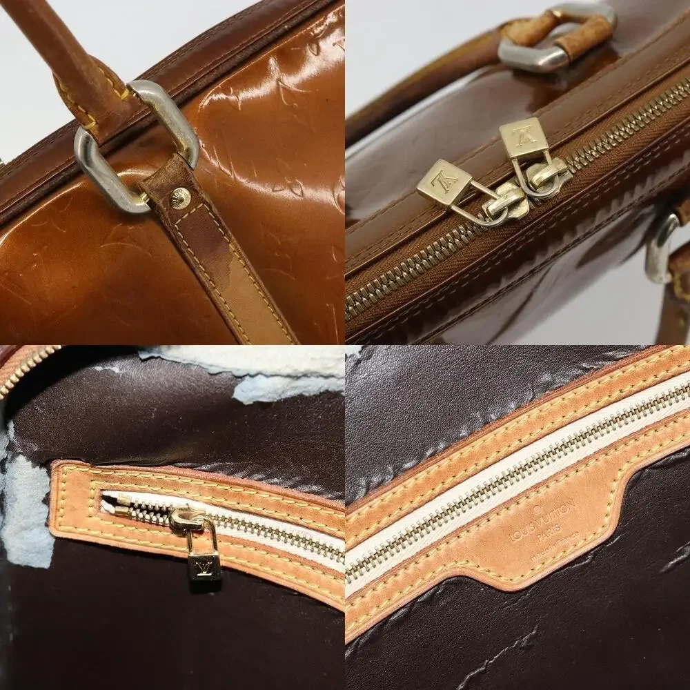 Louis Vuitton Monogram Vernis Van Damme Handbag Gold