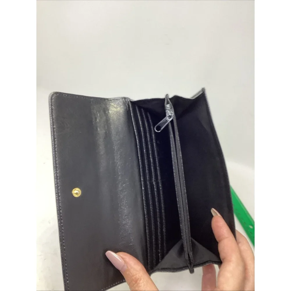 VTG Etienne Aigner Black Leather Wallet, Trifold