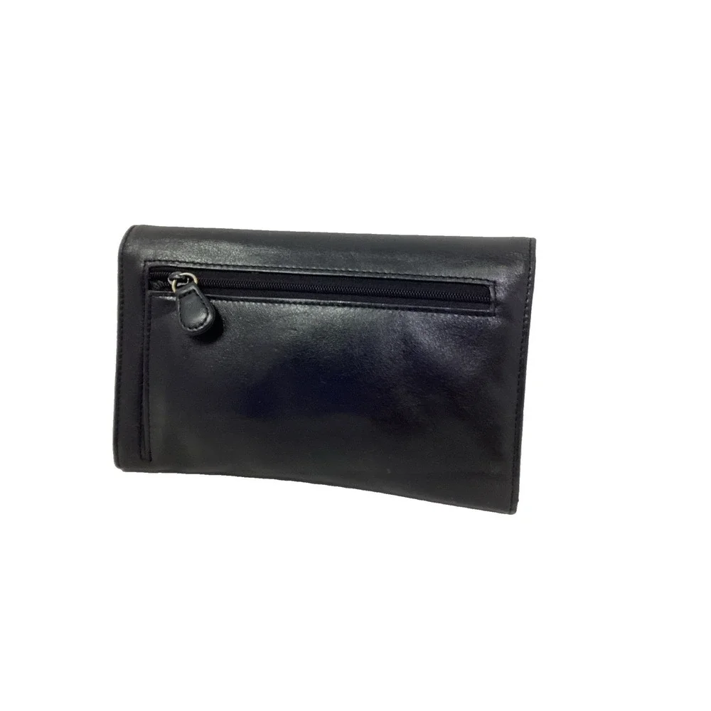 VTG Etienne Aigner Black Leather Wallet, Trifold