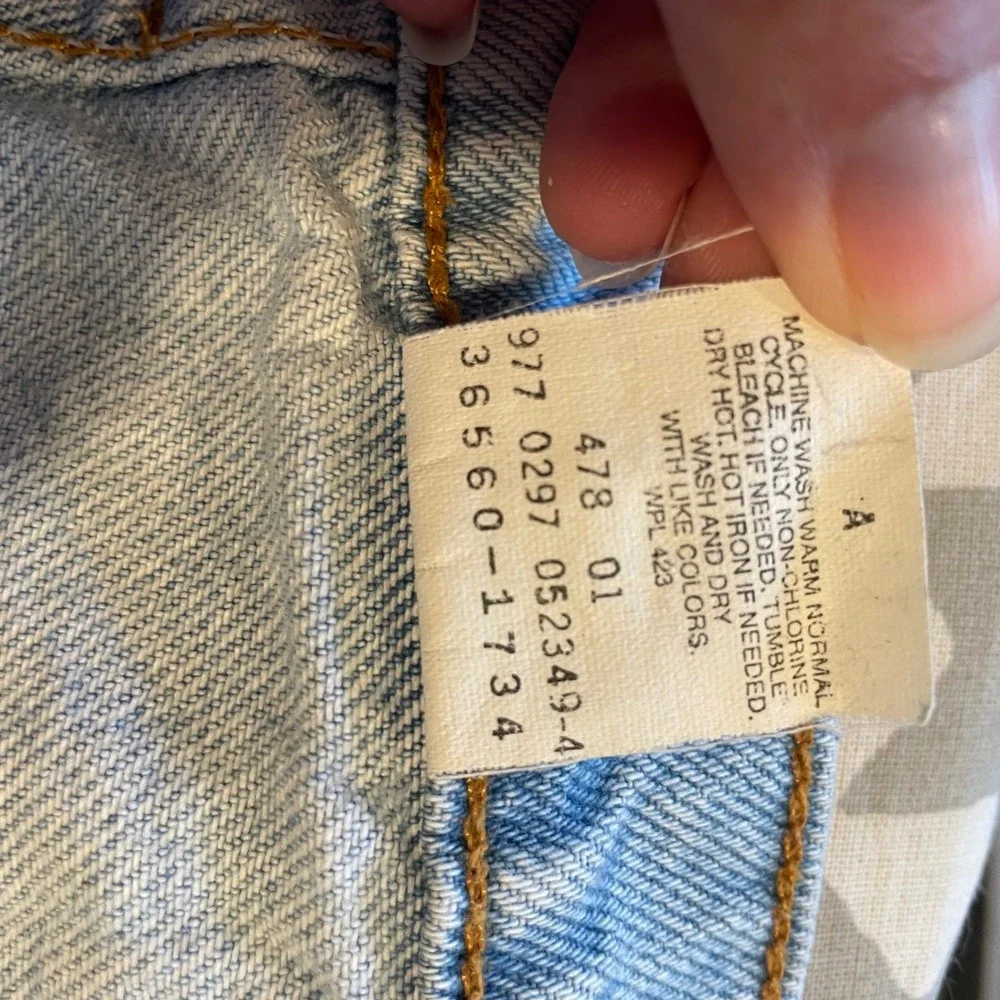 Vintage Levis 560 Loose Fit Orange Tab Denim Shorts‎ Light Wash Mens 40 READ 11