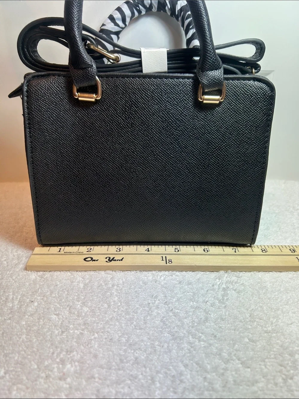 Smart bebe Leilani Satchel Crossbody Option and Scarf with Decorative Pin
