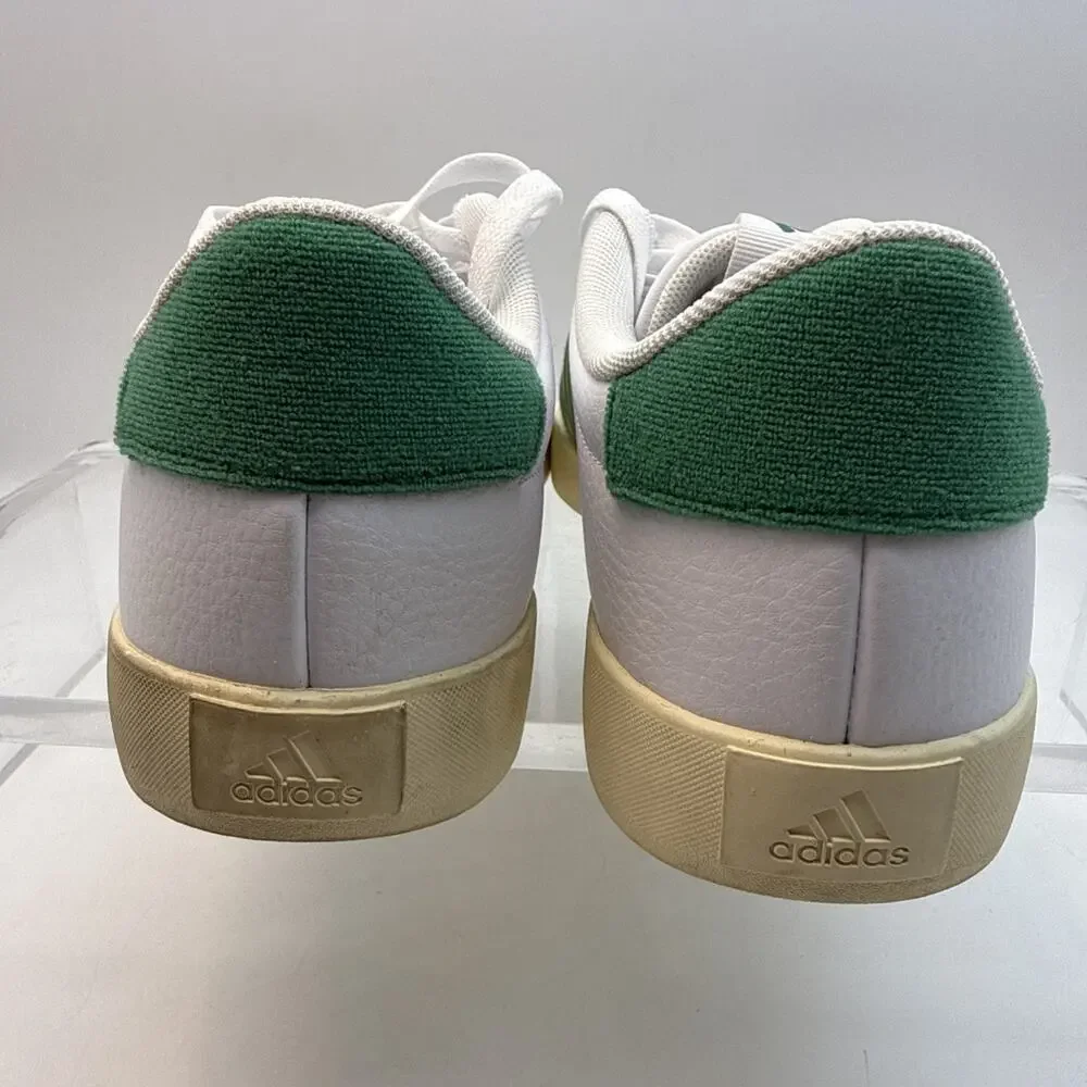 Women’s Size 10 Adidas VL Court 3.0 White Semi Court Green Excellent Condition