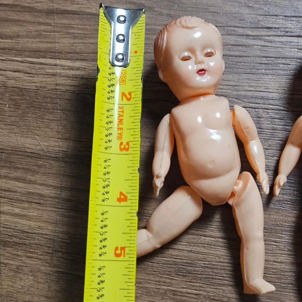 Lot of 2 Vintage Hard Plastic Baby Dolls Made in Hong Kong 5