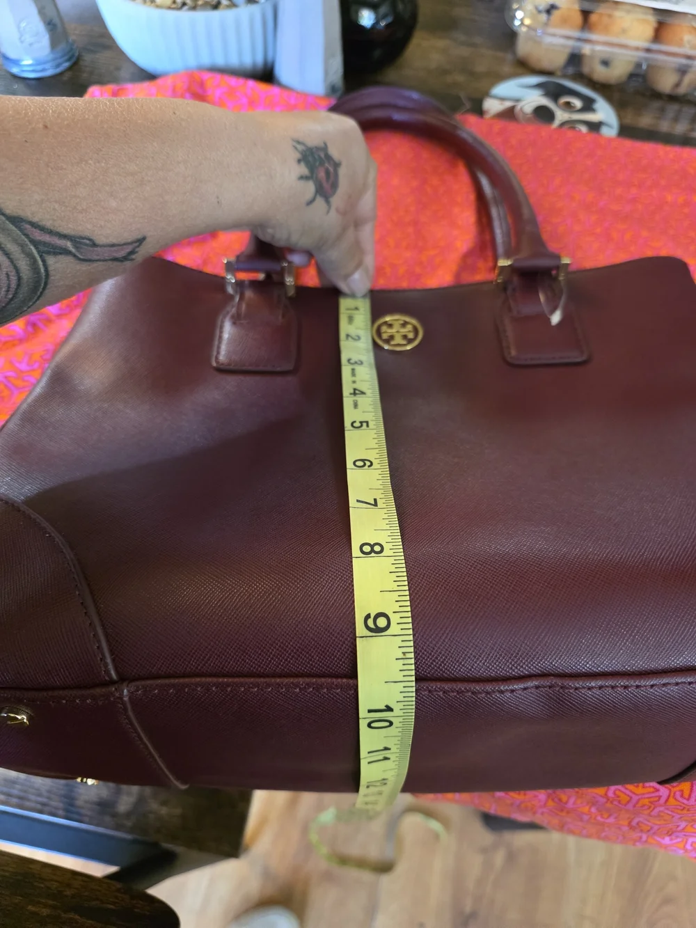 Tory Burch structured plum