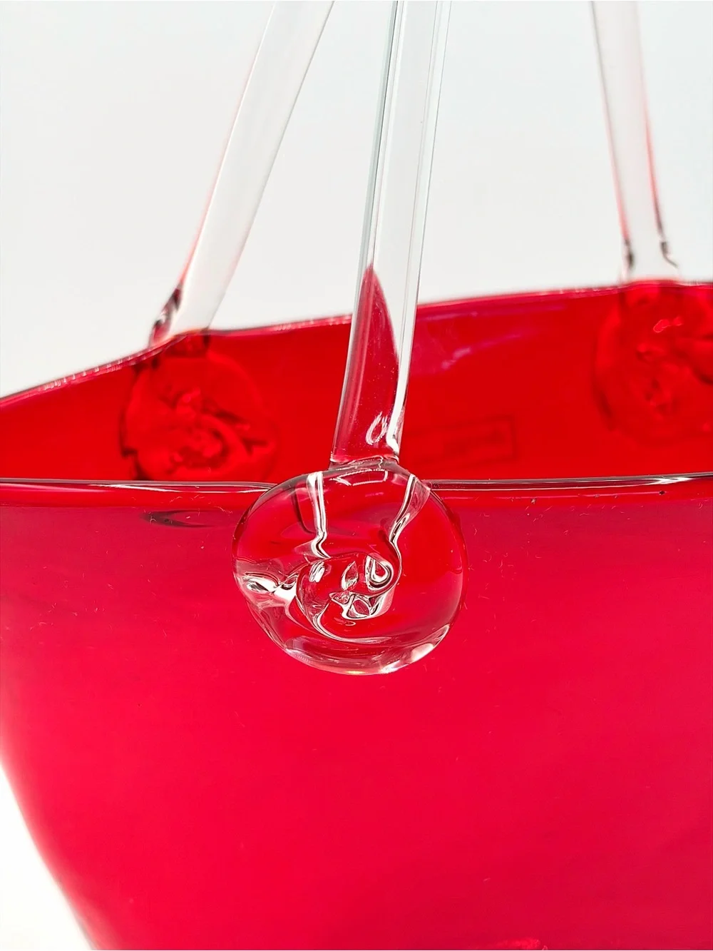 Design Society Ruby Red Glass Purse Vase