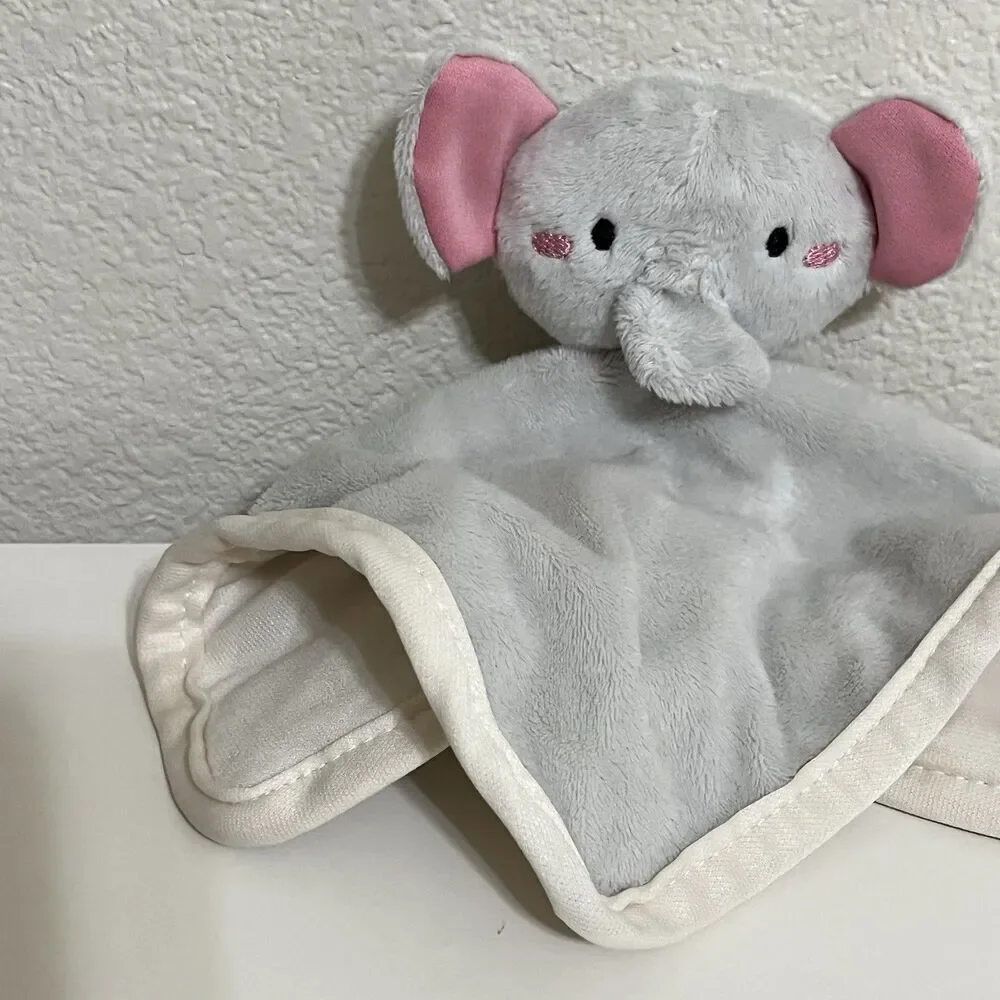 Walmart Gray Elephant Security Blanket Lovey Lovie Small Blankie