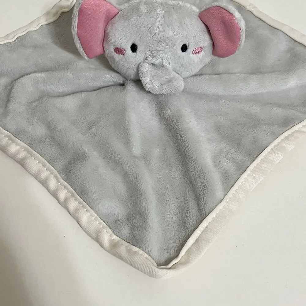 Walmart Gray Elephant Security Blanket Lovey Lovie Small Blankie