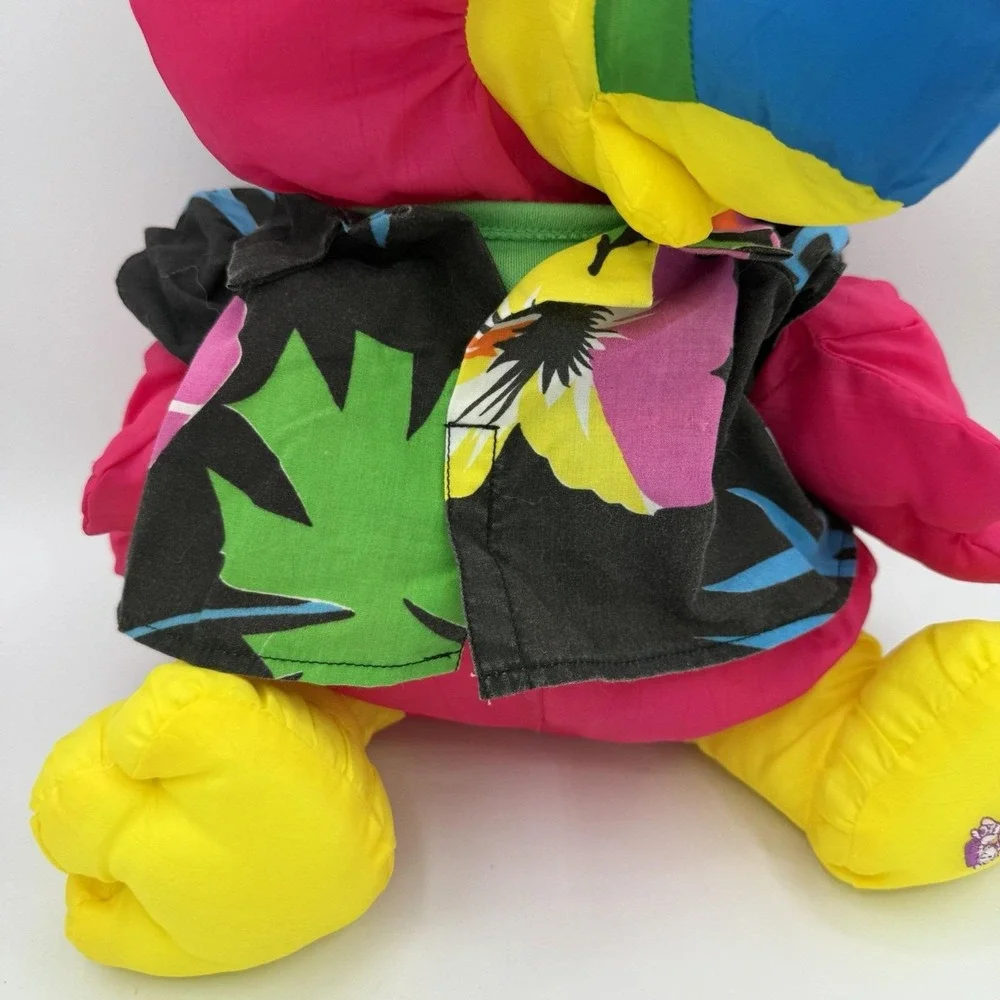 Vintage Puffalump Toucan Bird Wild Things Plush Tropical Pink 1987 Fisher Price
