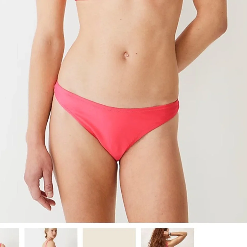 NWT J.Crew Heritage 1989 High Rise Bikini Bottom Magenta Orchid XXS Beach Resort