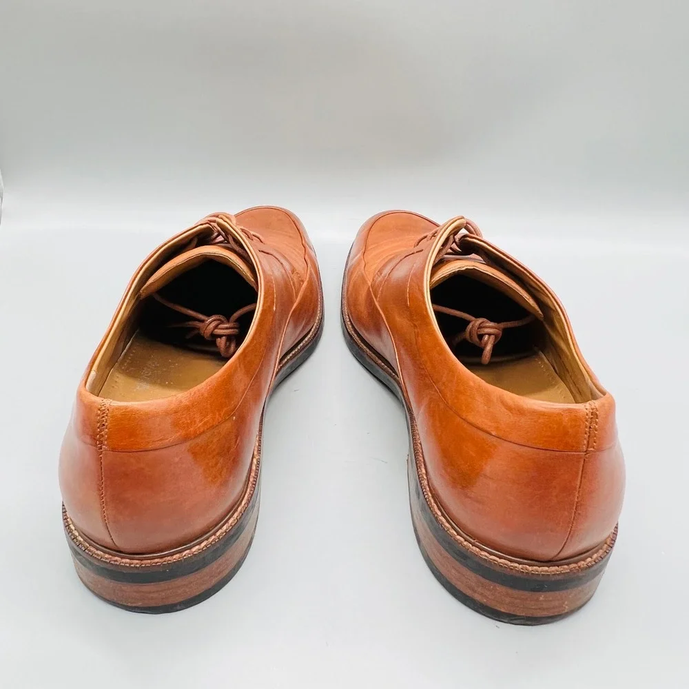 Cole Haan Shoes Mens 11 Brown Leather Grand OS Derby Plain Toe Lace Up Dress