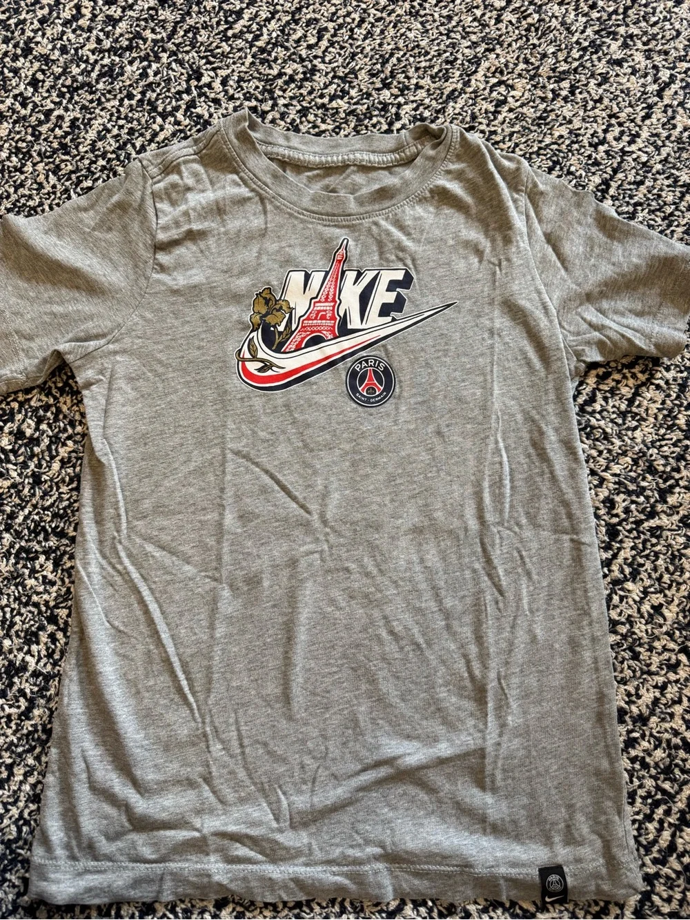 Nike Grey PSG Graphic Short Sleeve Tee