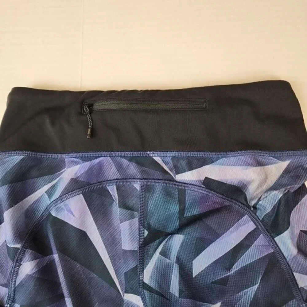 Lululemon Speed Crop Leggings size 4 Blue Black activewear 22