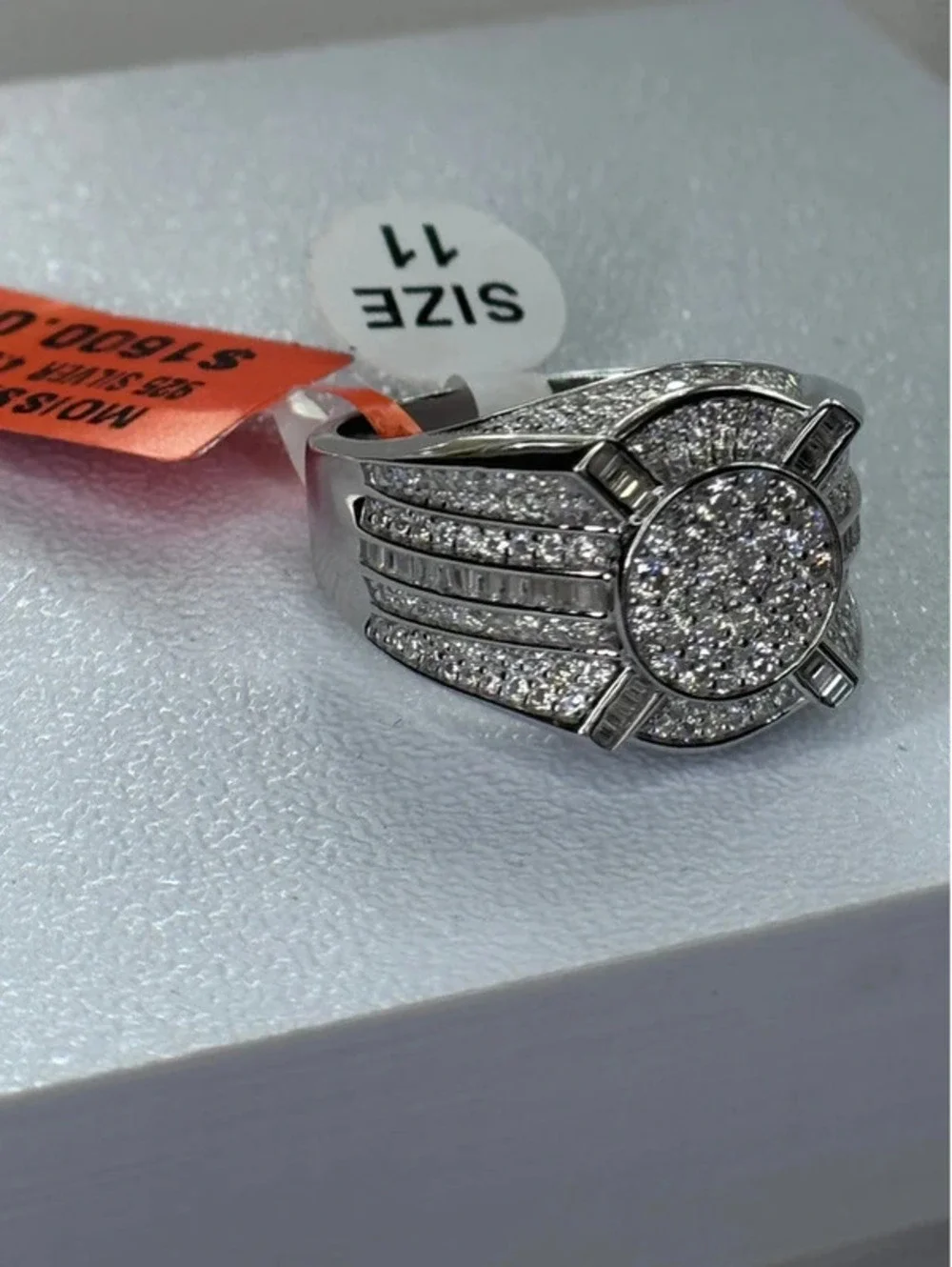 925 men’s ring size 11 Moissanite