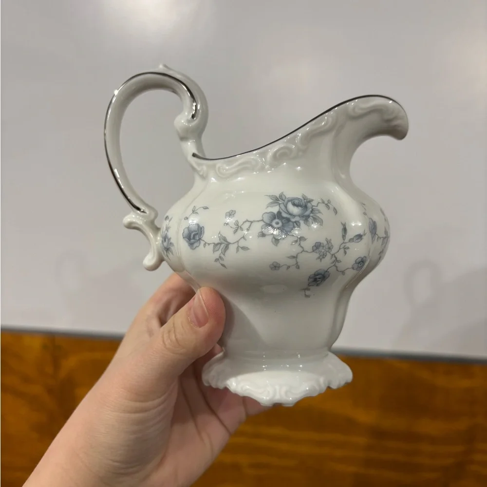 Johann Haviland mini vase pitcher blue floral