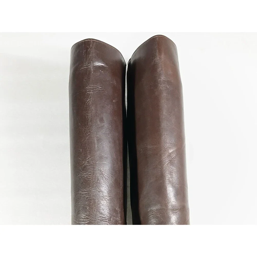 Nine West Brown Leather Riding Boots Women’s Size 8M